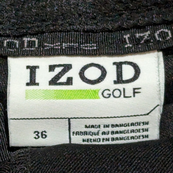 IZOD Men's Golf Shorts Size 36, black - Picture 2 of 3